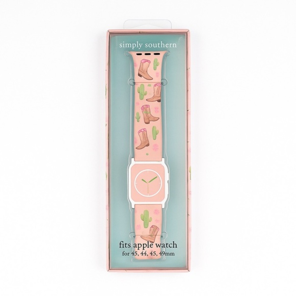 Simply Southern Apple Watch Band Boots & Cactus Fits 42/44/45/49mm